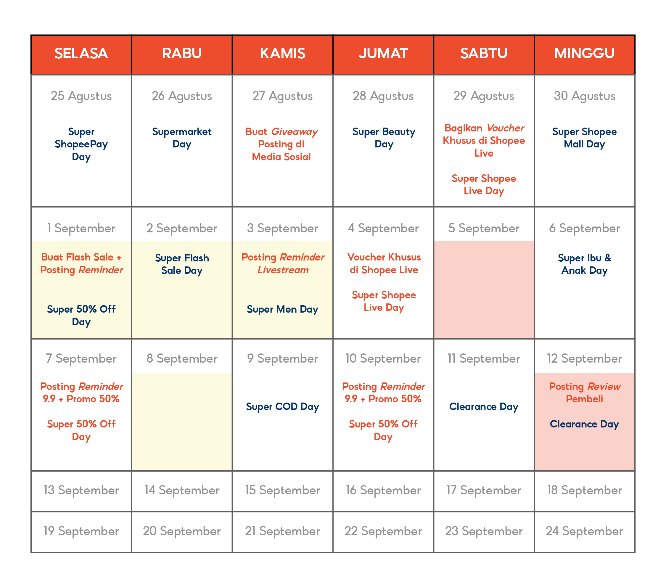 Tips Membuat Kalender Promosi Pusat Edukasi Penjual Shopee Indonesia 3317